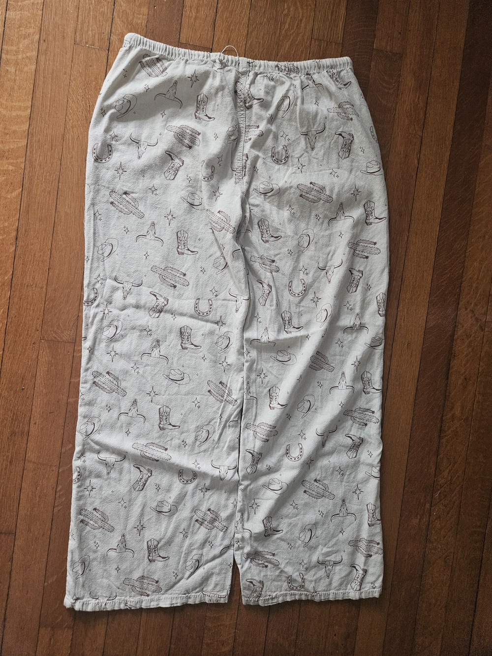 Cali1850 Western Theme Beach Linen Pant Sz L Inseam 28